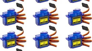 Hosyond 10 Pack Servo Motors SG90 9G Micro Servo for RC Robot Helicopter Airplane Boat Remote Control Toys, Servo for Arduino Project, Blue