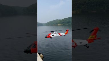 Coast Guard RC Helicopter over Water
