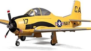 Fms T-28D Trojan V4 Yellow 1400mm (55.1") Wingspan RC Airplane 6-CH with Flaps LED Retracts Warbird PNP (No Radio, Battery, Charger)
