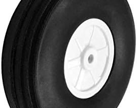 Fielect 3 inch RC Model Airplane Super Light Sponge Tire Tail Wheel Tire and Wheel Sets for RC Car Airplane PU Sponge Tire with Plastic Hub