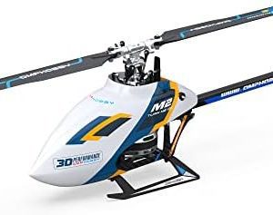 OMPHOBBY M2 EVO RC Helicopter for Adults Dual Brushless Motors Direct-Drive 6 Channel RC Helicopters Outdoor, Superior 3D Remote Control Plane Gifts Newly Upgraded Mini Drone BNF(No Controller-White