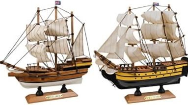 large wooden ship models