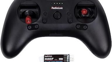 Radiolink T8S 8 Channels 2.4GHz RC Transmitter and Receiver R8EF RX, Remote and Controller Built-in Rechargeable Battery for Quad/Airplane/Car/Boat and More (Mode 2 Left Hand)
