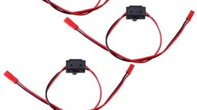 Hobbypark On Off Switch with JST Connectors Plugs for RC Cars Trucks Quadcopters Drones Helicopters Airplanes Boats Models (3-Pack)