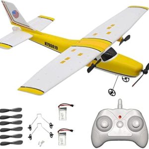 RC Plane Remote Control Airplane -OTTCCTOY 2.4Ghz 2 Channels RTF RC Airplane Radio Control Cessna Aircraft with 3-Axis Gyro for Beginner Easy to Fly EPP Foam Glider Toys (Two Batteries)