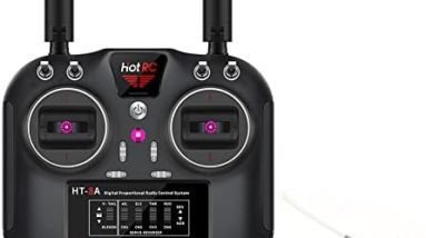 havcybin Hotrc HT-8A 2.4GHz 8 Channels RC Transmitter and Receiver FHSS & 8CH Receiver W/Box for FPV Drone RC Airplane Aircraft Boat Car Helicopter (Mode2 TX SBUS RX)