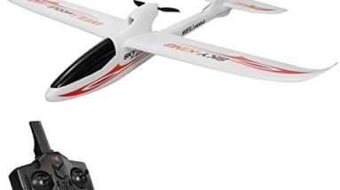 GoolRC WLtoys F959S RC Airplane, Sky-King 2.4G 3CH 6-Axis Gyro Remote Control Aircraft, Fixed-Wing Plane Glider for Adults or Kids, RTF Ready to Fly (Red)
