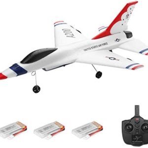 GoolRC Wltoys RC Airplane RC Fixed Wing XK A200 F-16B RC Airplane 2.4GHz 2CH RC Plane Flight Toys for Kids Boys with 3 Batteries