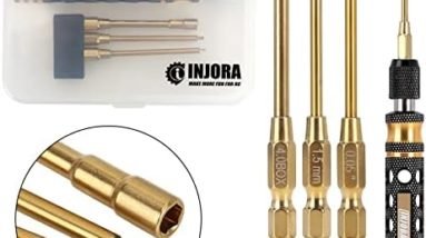 INJORA RC Tool Kit 3 in 1 Screwdriver 0.05inch 1.5mm Hex Nut Drivers 4mm for SCX24 Gladiator Bronco C10 JLU Deadbolt Other RC Model Car