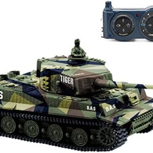 Cheerwing 1:72 German Tiger I Panzer Tank Remote Control Mini RC Tank with Rotating Turret and Sound