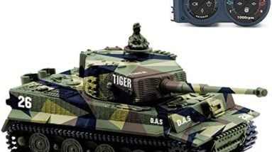 Cheerwing 1:72 German Tiger I Panzer Tank Remote Control Mini RC Tank with Rotating Turret and Sound