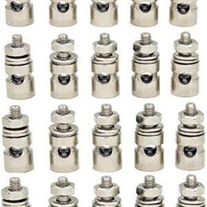 Hobbypark 25-Pack Adjustable D2.1mm Pushrod Connector Linkage Stoppers RC Model Airplane Replacement