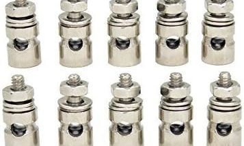 Hobbypark 25-Pack Adjustable D2.1mm Pushrod Connector Linkage Stoppers RC Model Airplane Replacement