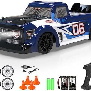 RACENT Remote Control Car 1:14 Scale RC Drift Car for Adults, 2.4Ghz 4WD High Speed Drift Truck with Led Light, 2 Batteries and Replaceable Wheel, Xmas Gifts for Boys Girls