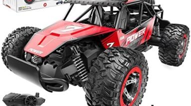 BEZGAR TB141 RC Cars-1:14 Scale Remote Control Car, 2WD High Speed 20 Km/h All Terrains Electric Toy Off Road RC Car Vehicle Truck Crawler with Two Rechargeable Batteries for Boys Kids and Adults