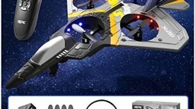 2023 New Upgrade V17 Jet Fighter Stunt RC Airplane With Cool Light, 360° Stunt Spin Remote Control Airplanes, EPP Foam Gravity Sensing RC Aero Jet Planes, Glider Airplane Model Toy for Adults Kids.