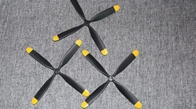 DKNTZO 3pcs EP170mm 4 Blades Propeller for RC Airplane Plane Spare Part for Volantex rc P51 Wingspan 750mm for Park Flyer p51 for Mustang 768-1 Drone Propeller Spare Part ( Color : Black )