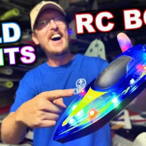 $30 RC boat with the CRAZIEST LIGHTS we have EVER SEEN!!!