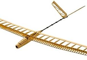 RC Plane Uzi 1.4m Wingspan Balsa Wood Glider Plane RC Airplane Aircraft Model KIT with Power Kit - Yellow, Stunt Flying Upside Down, Easy & Ready to Fly