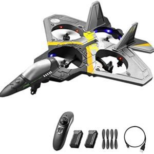 GOOLSKY Remote Control Plane RC Airplane 2.4GHz 6CH EPP RC Plane 4 Motor RC Aircraft Toys for Adult Kids with Function Gravity Sensing Stunt Roll Cool Airplanes Remote Control Light 2 Batteries