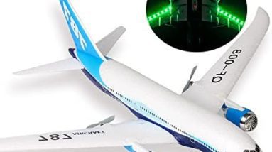 JLLING 787 DIY Airplane Miniature Model RC Plane 3CH 2.4G RC Airliner EPP is Drop-Resistant and Impact-Resistant Airplane RTF RC Toy with LED Night Light boy Teen Birthday Gift Rc Plane