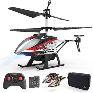 DEERC DE52 Remote Control Helicopter,Altitude Hold RC Helicopters with Storage Case Extra Shell,2.4GHz Aircraft Indoor Flying Toy with High&Low Speed Mode,2 Modular Battery for 24 Min Play Boys Girls