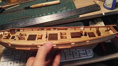 Scale 1/96 Laser-Cut Wooden Sailboat Model kit: The Harvey 1847 Ship Model