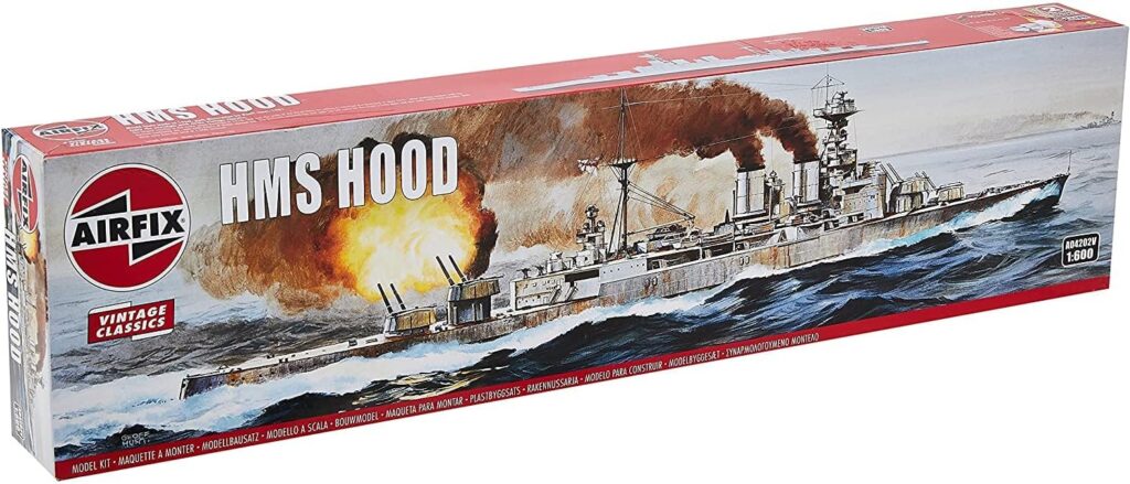 Airfix HMS Hood 1:600 Vintage Classics Military Naval Ship Plastic Model Kit A04202V Small