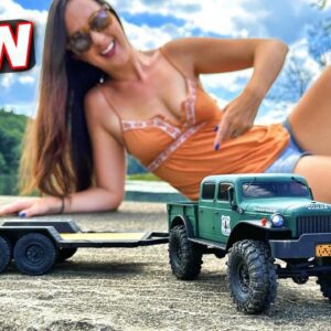 BRAND NEW!!! Axial SCX24 FLAT BED VEHICLE TRAILER for your Mini RC Cars!!!