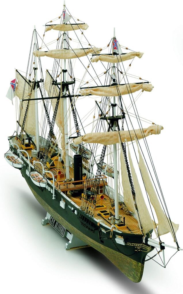 Mamoli MV53 CSS Alabama - Plank on Bulkhead Ship Model Kit - Scale 1/120 - Length 28, Height 14