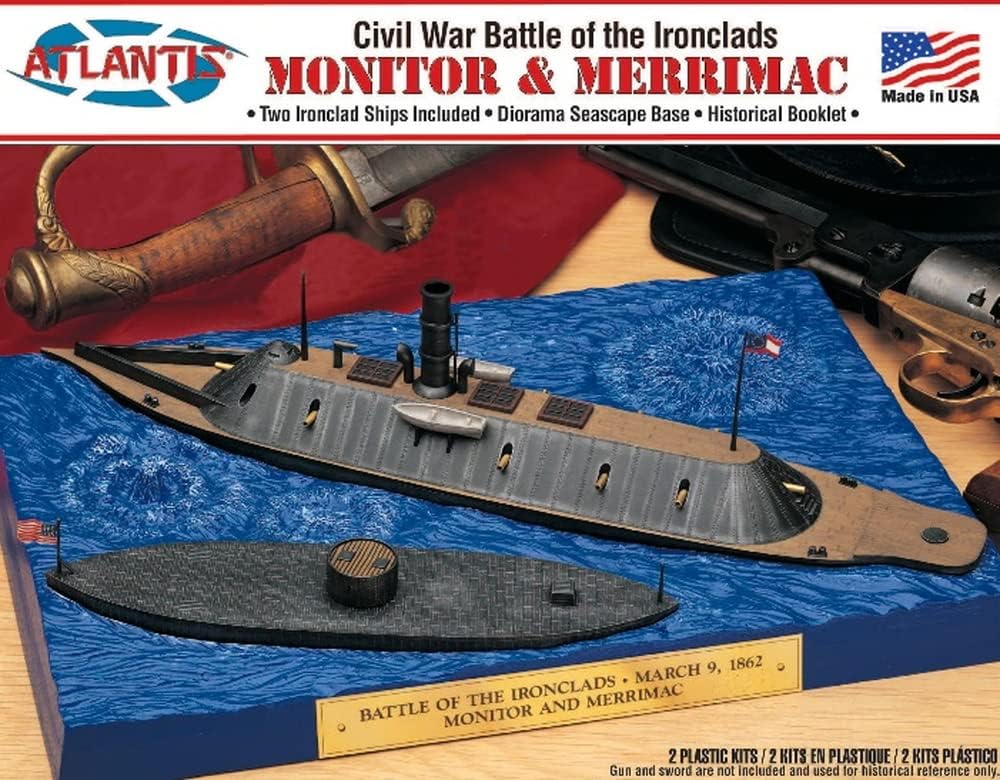 Monitor and Merrimack Model Ship Set Made in The USA Atlantis