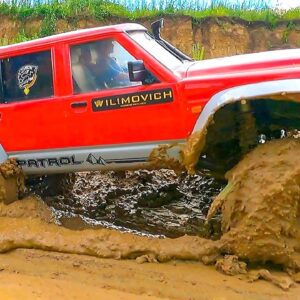 RC CARS Stuck in MUD – Rescue WINCH | Nissan Patrol Gmade 4x4 and RC TRUCK ZIL 131 Axial 6x6 #2