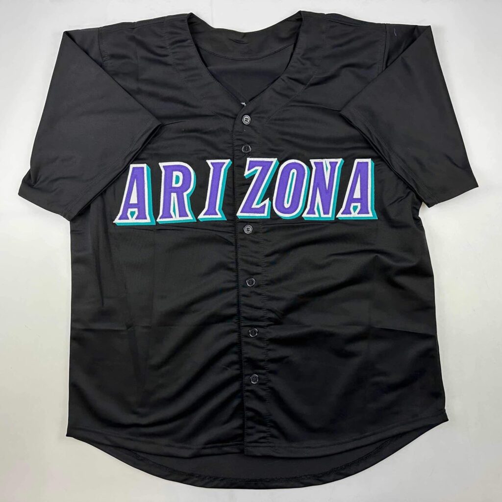 Autographed/Signed Luis Gonzalez Arizona Black Baseball Jersey JSA COA