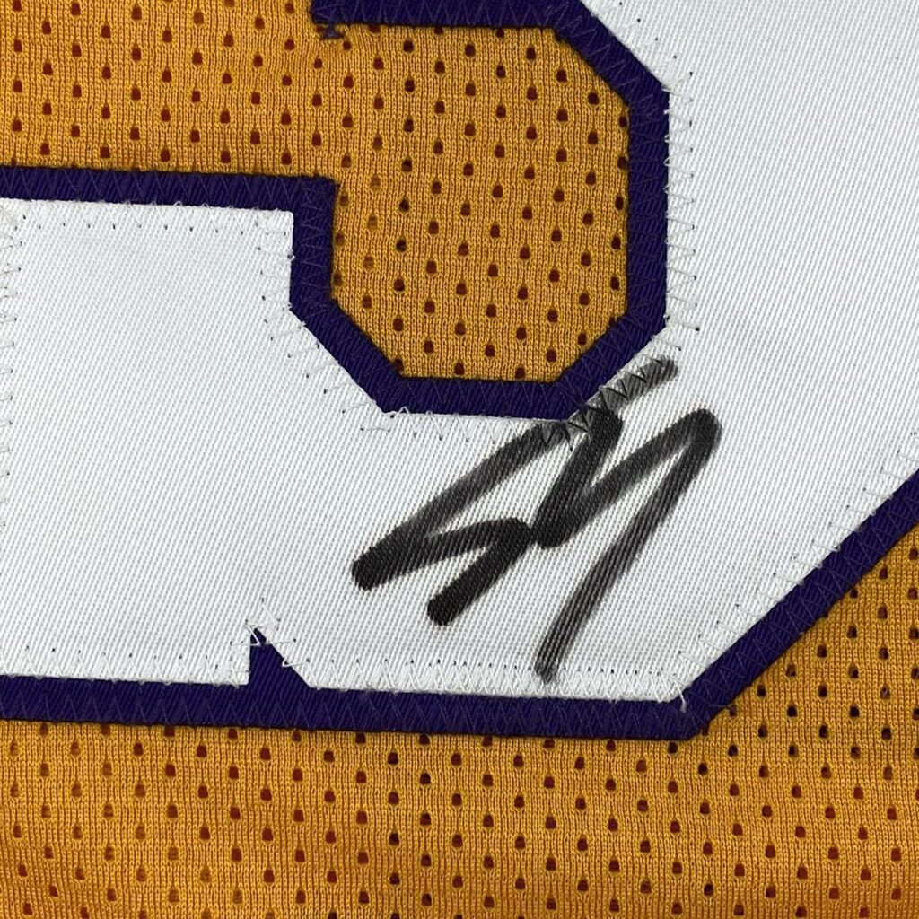 Autographed/Signed Shaquille Shaq ONeal Los Angeles LA Yellow Basketball Jersey Beckett BAS COA