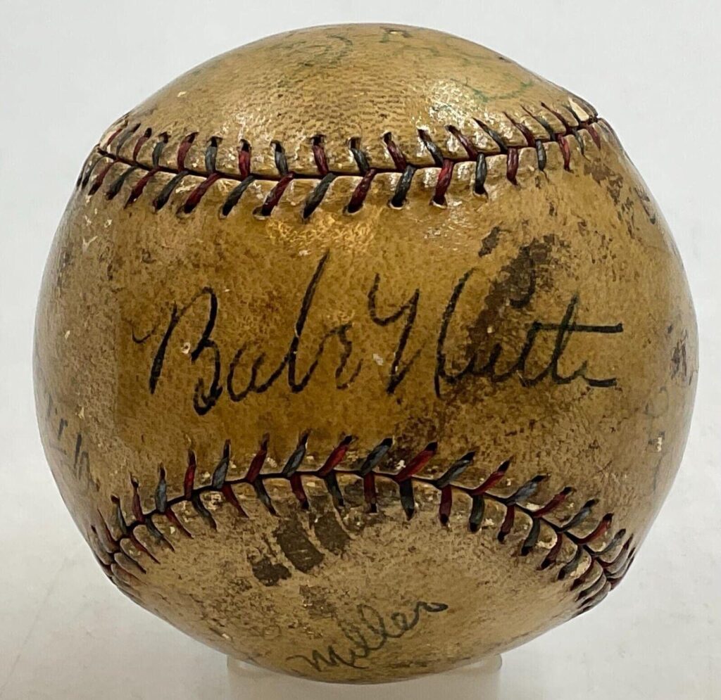 Babe Ruth Lou Gehrig Signed Lou Gehrig 1930 Home Run Baseball HOF AUTO JSA LOA - Autographed Baseballs