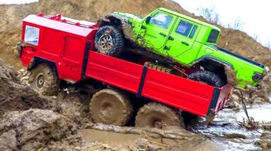 Bogged Down: JEEP Gladiator Stuck in MUD – Rescue Mission RC CARS 2