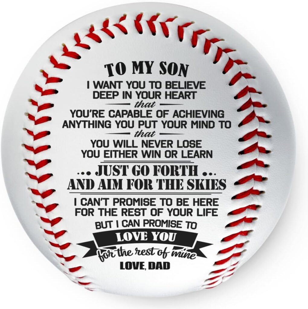 Christmas, Birthday Gifts For Son, Grandson, Personalized Baseball Gifts For Him, Gifts For Boys, Birthday Gift For Son From Dad, Mom, Grandson Gifts From Grandparents, Gifts For Baseball Players Boys