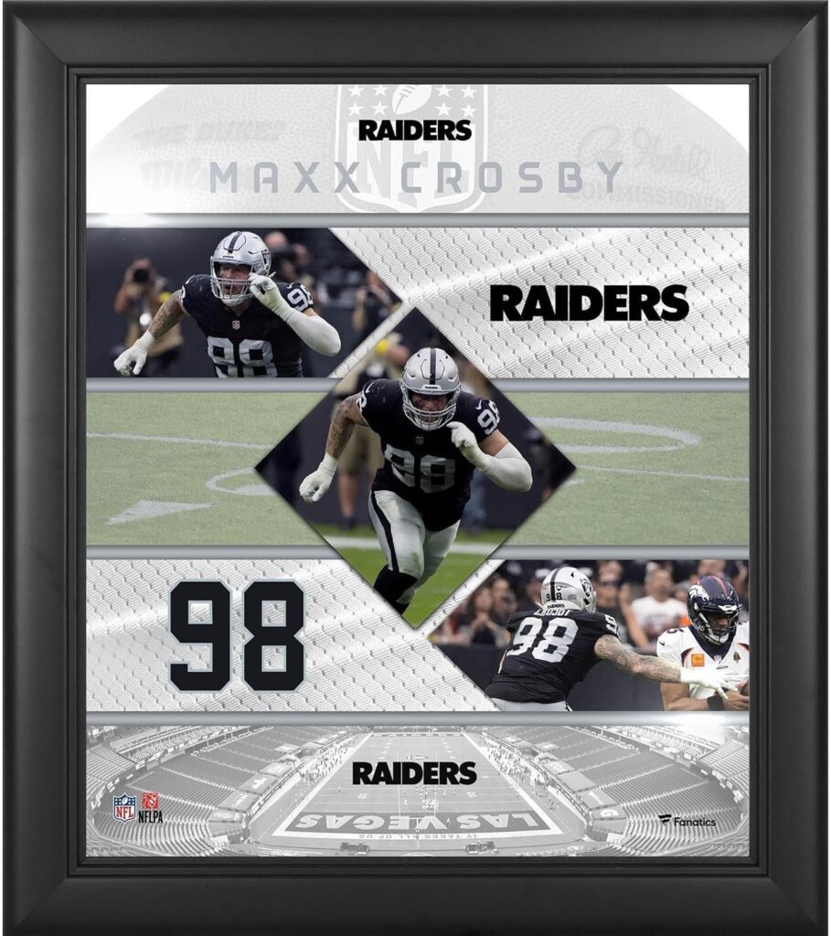 Crosby Maxx Las Vegas Raiders Framed 15 x 17 Stitched Stars Collage - NFL Player Plaques and Collages
