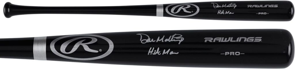 Don Mattingly New York Yankees Autographed Black Rawlings Pro Bat with Hitman Inscription - Autographed MLB Bats