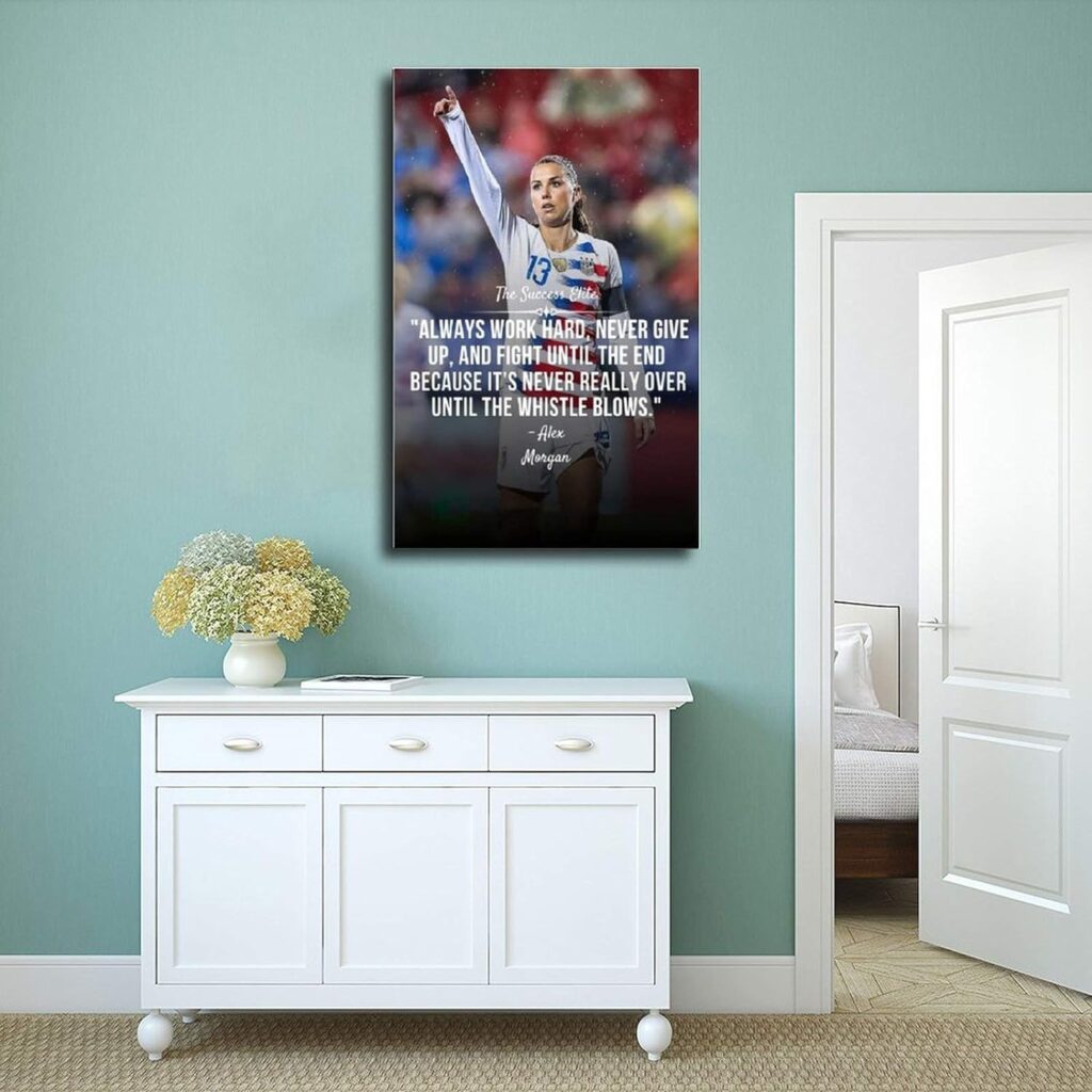 FANCHUANG Alex Morgan Poster Football Posters Canvas For Girls Bedroom Gifts (Unframe:12x18inch)