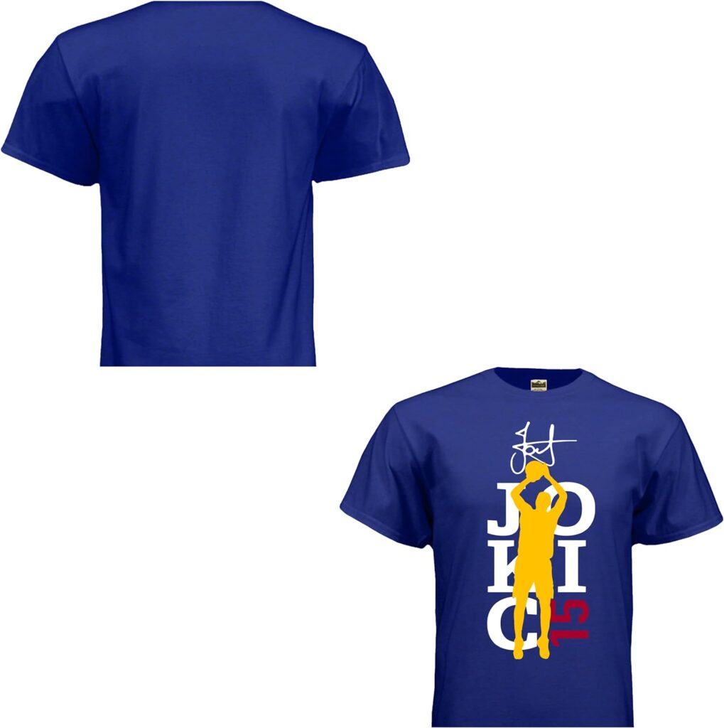 HOFSM.COM Hall of Fame Sports Memorabilia Nikola Jokic Denver Signature T-Shirt Basketball Shirt