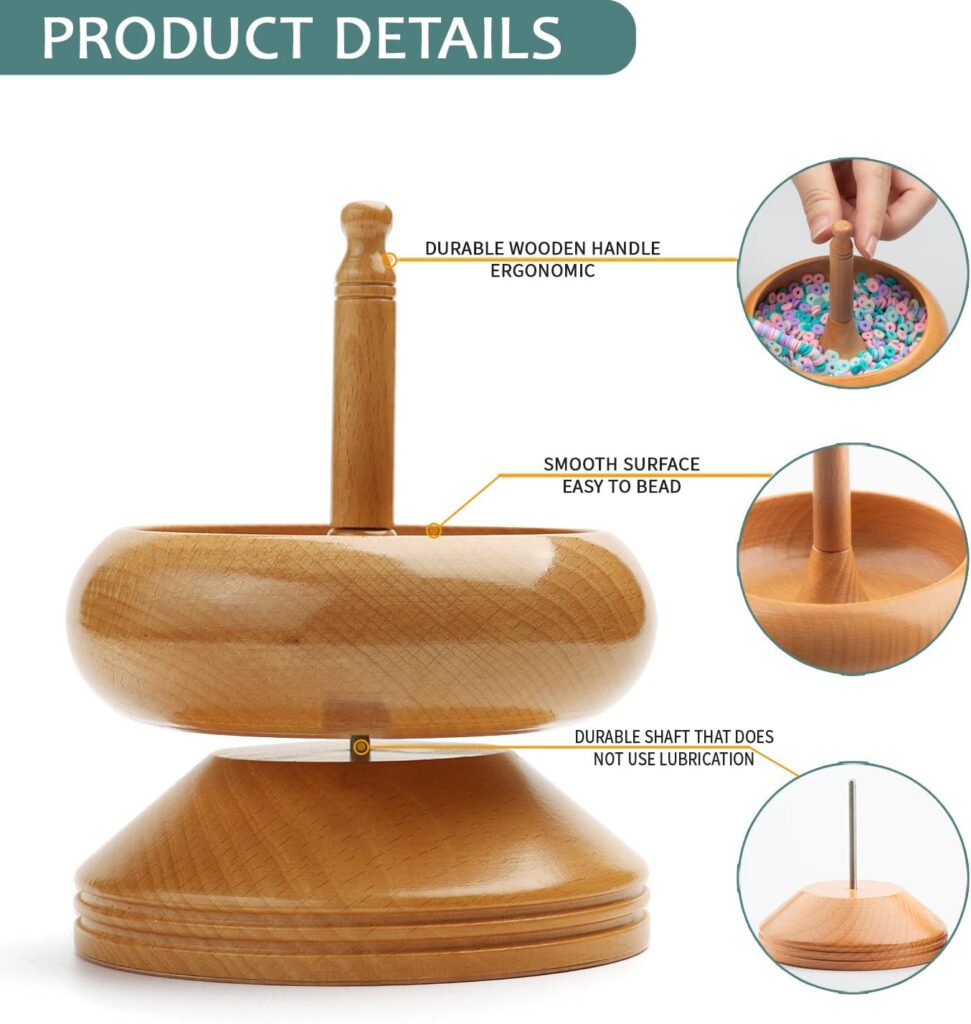 INDIVSHOW Bead Spinner, Quick Beading Tool for Making Jewelry, Such As Clay Beads Bracelet, Waist Beads, Rice Beads, Making of Handicraft Gifts