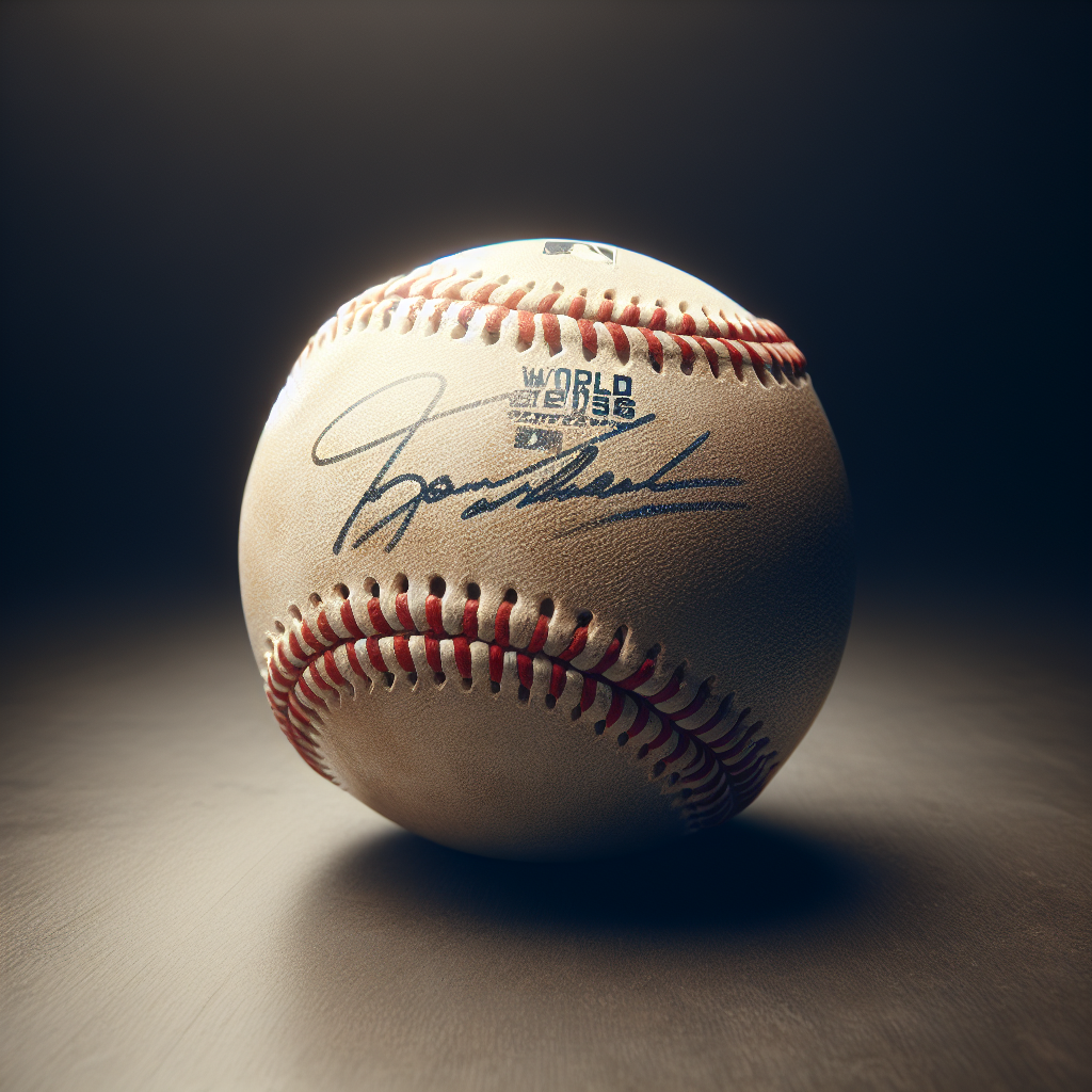Josh Sborz Texas Rangers 2023 MLB World Series Champions Autographed World Series Logo Baseball - Autographed Baseballs