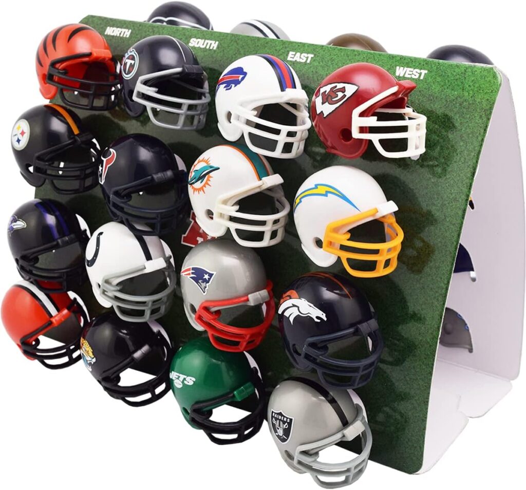 Riddell 32 Piece NFL Helmet Tracker Set - Gumball Size Helmets - All NFL Current Logos - New 2023 Set