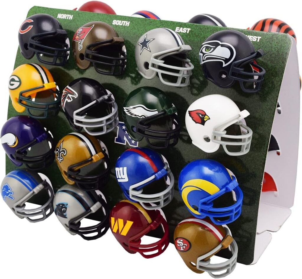 Riddell 32 Piece NFL Helmet Tracker Set - Gumball Size Helmets - All NFL Current Logos - New 2023 Set
