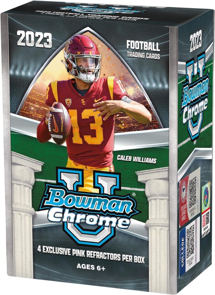 Topps 2023 Bowman Chrome University Football Factory Sealed Value Box - Sports Memorabilia