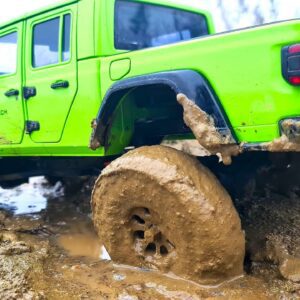 Mud Frenzy: JEEP Gladiator and Mercedes Unimog Stuck in MUD (Winch Rescue Mission)