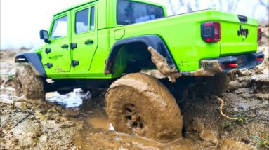 Mud Frenzy: JEEP Gladiator and Mercedes Unimog Stuck in MUD (Winch Rescue Mission)