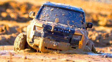 Muddy Mess: Land Rover Defender Stuck in the Mud | RC CARS Traxxas TRX-4