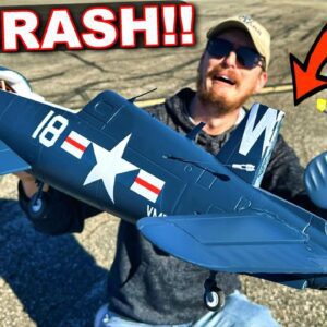 OPPS!!! I Went TOO LOW!!! - Arrows Corsair 100mm RC Airplane